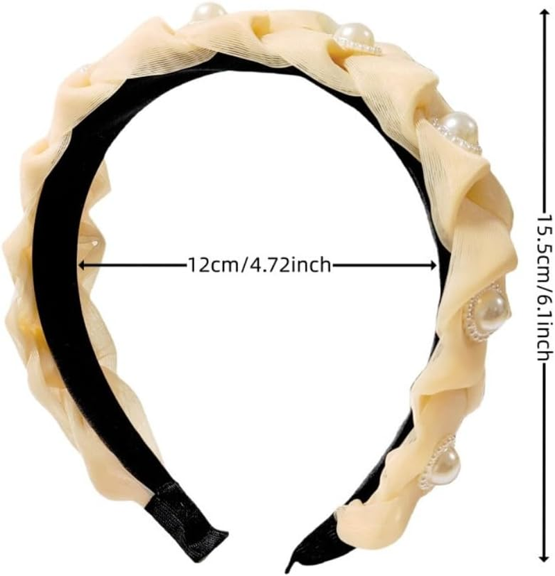 Women'S Headband, Mesh Hair Bands, Bridal Headband, Retro Hair Band, Hair Accessories, Hair Band for Weddings, Parties, Women and Girls, Wedding Hairstyles, Accessories, Black B image number 2