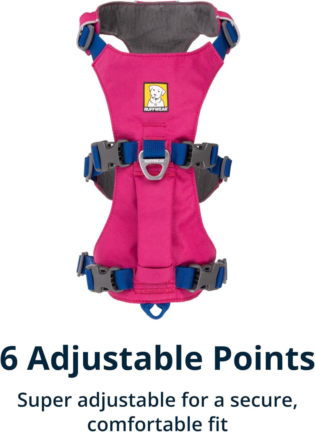 Ruffwear, Flagline Dog Harness, Lightweight and Reflective, No Pull Dog Lift Harness for Hiking, Running and Everyday Use, Alpenglow Pink, Medium image number 3