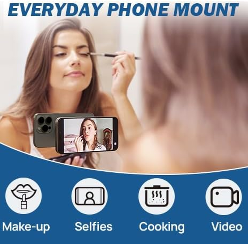 JOYTUTUS Shower Phone Holder, Reusable Suction Cup Phone Mount for Shower, Mirror, Kitchen, Window & Bathroom, Shower Phone Mount Compatible with Iphone 16, 15, 14, 13, 12 & All Phones image number 6