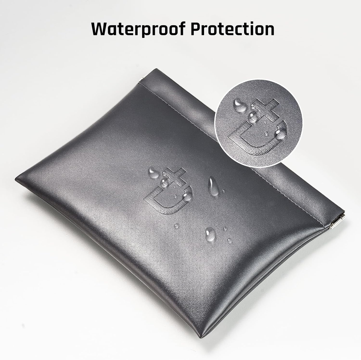 DOCKCASE PU Leather Electronic Accessories Organizer Bag, Water Resistant Cable Organizer for Travel Essentials, Tech Gifts for Men, Storage Bag for Phone, Cord, HUB, Enclosure image number 3