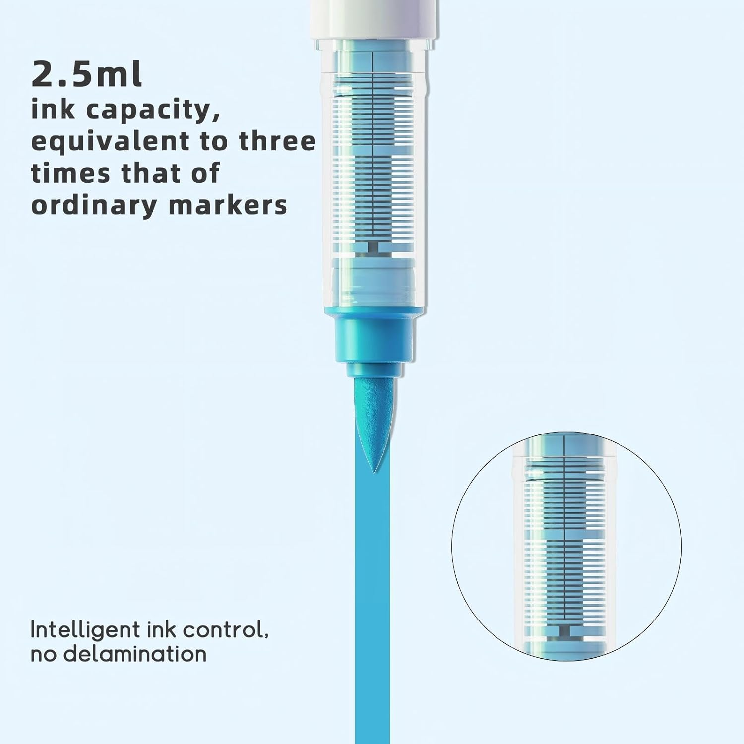 24 Colors Acrylic Paint Pens, Soft Brush Tip Acrylic Paint Markers with Fast Drying & No-Bleed Ink, Acrylic Markers for Rock Egg Wood Glass Canvas Painting and Drawing DIY Crafts Art Supplies image number 2