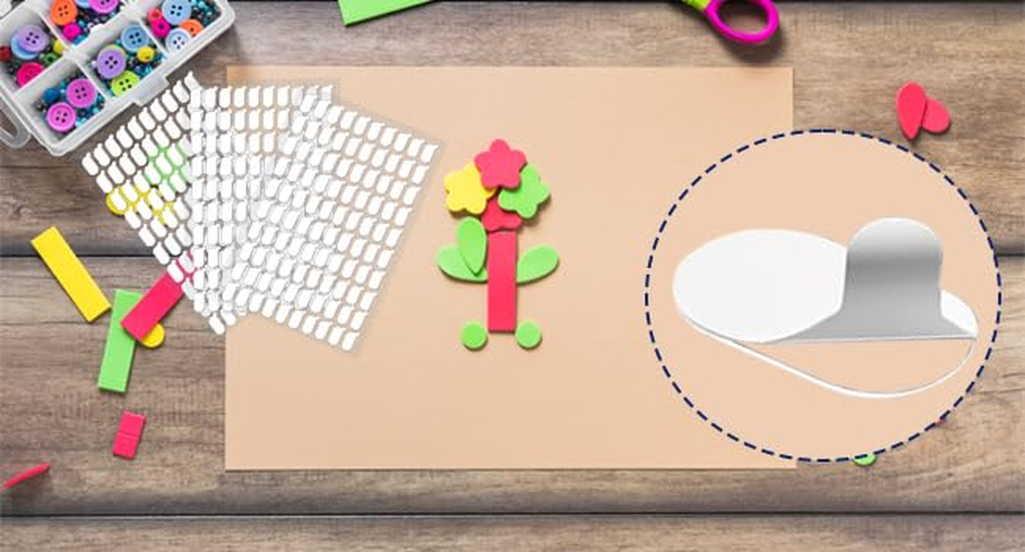 Upgrade Adhesive Dots Double Sided Removable,Clear Adhesive Putty,Waterproof Mounting No Trace Sticky Tacky for Museum Figures, Crafts, Balloons, Festival, Party, Decorations (100 Dots) image number 3