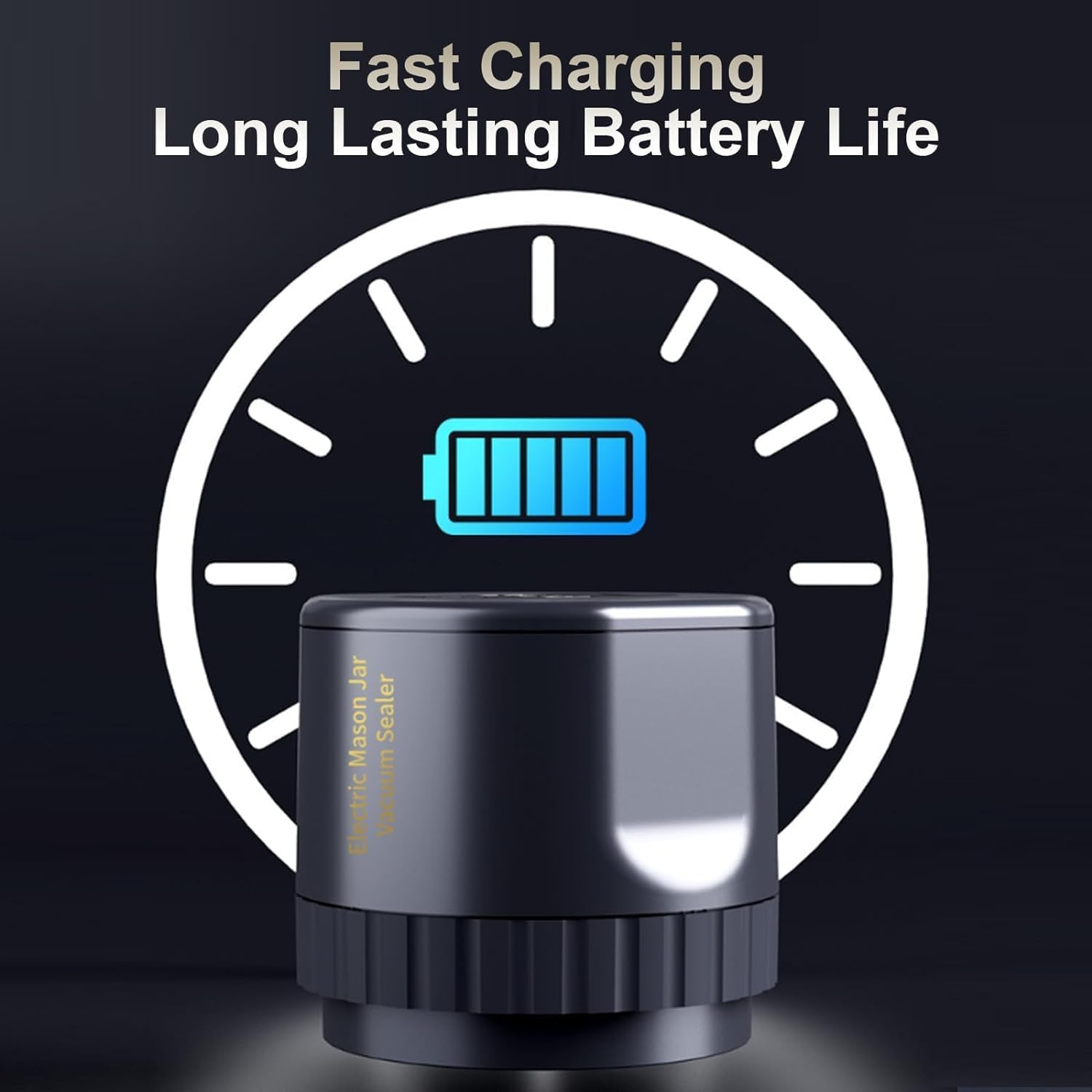 Electric Mason Jar Vacuum Sealer Kit, Canning Vacuum Sealer Machine with 10 Jar Lids and Opener for Dry and Moist Food Storage (Black)