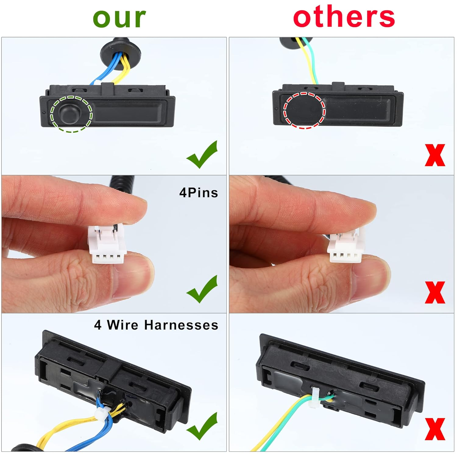 25380-3JA0A for Nissan Pathfinder Platinum 2016-2020 for Nissan Pathfinder Platinum Hybrid 2014-2015 Rear Liftgate Trunk Open Release Switch W/Intelligent Key image number 4