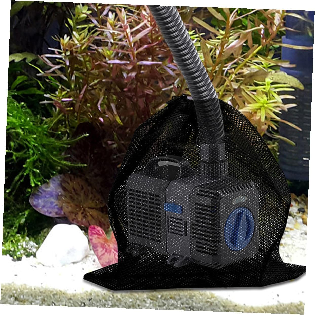 4Pcs Polyester Pump Filter Bags with Drawstring Mesh Mesh Bag for Swimming Pool Pumps Lightweight Tear-Resistant Filter Pouch for Debris Protection image number 6