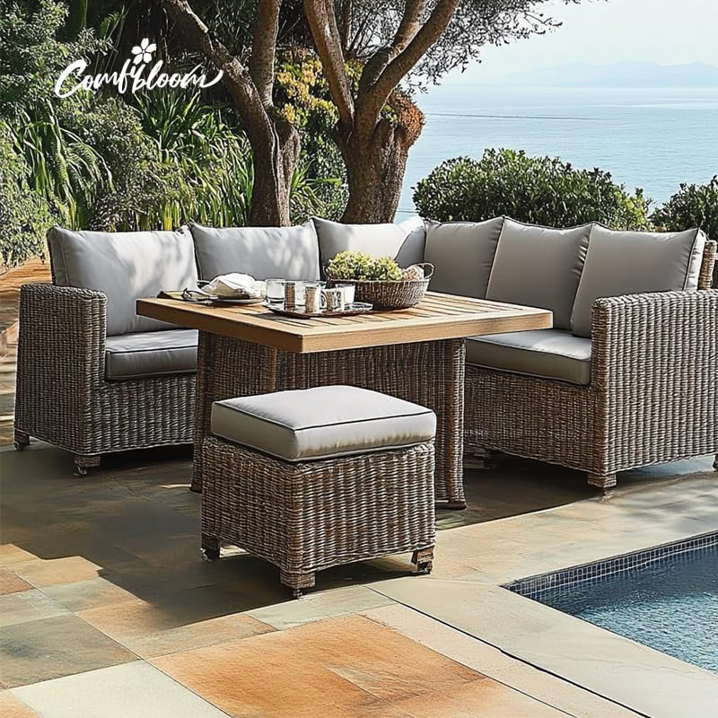 2Pcs Comfibloom'S High-Density Foam Seat Cushion, Patio Cushion,Waterproof, Outdoor Cushion,Perfect for Outdoor Charis. (Light Grey, Standard 48 X 48 X 9 Cm) image number 1