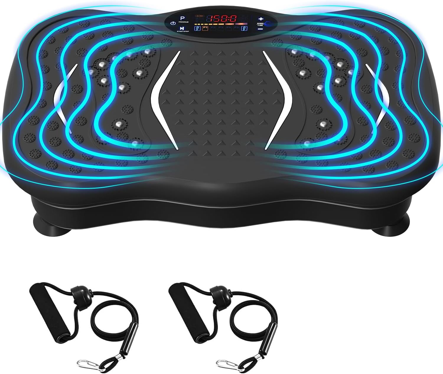 Vibration Plate Exercise Machine with Bluetooth Speaker, Vibration Plate Platform for Lymphatic Drainage, 120 Adjustable Speeds Power Vibrating Plate Helps Weight Loss, Shaping image number 1