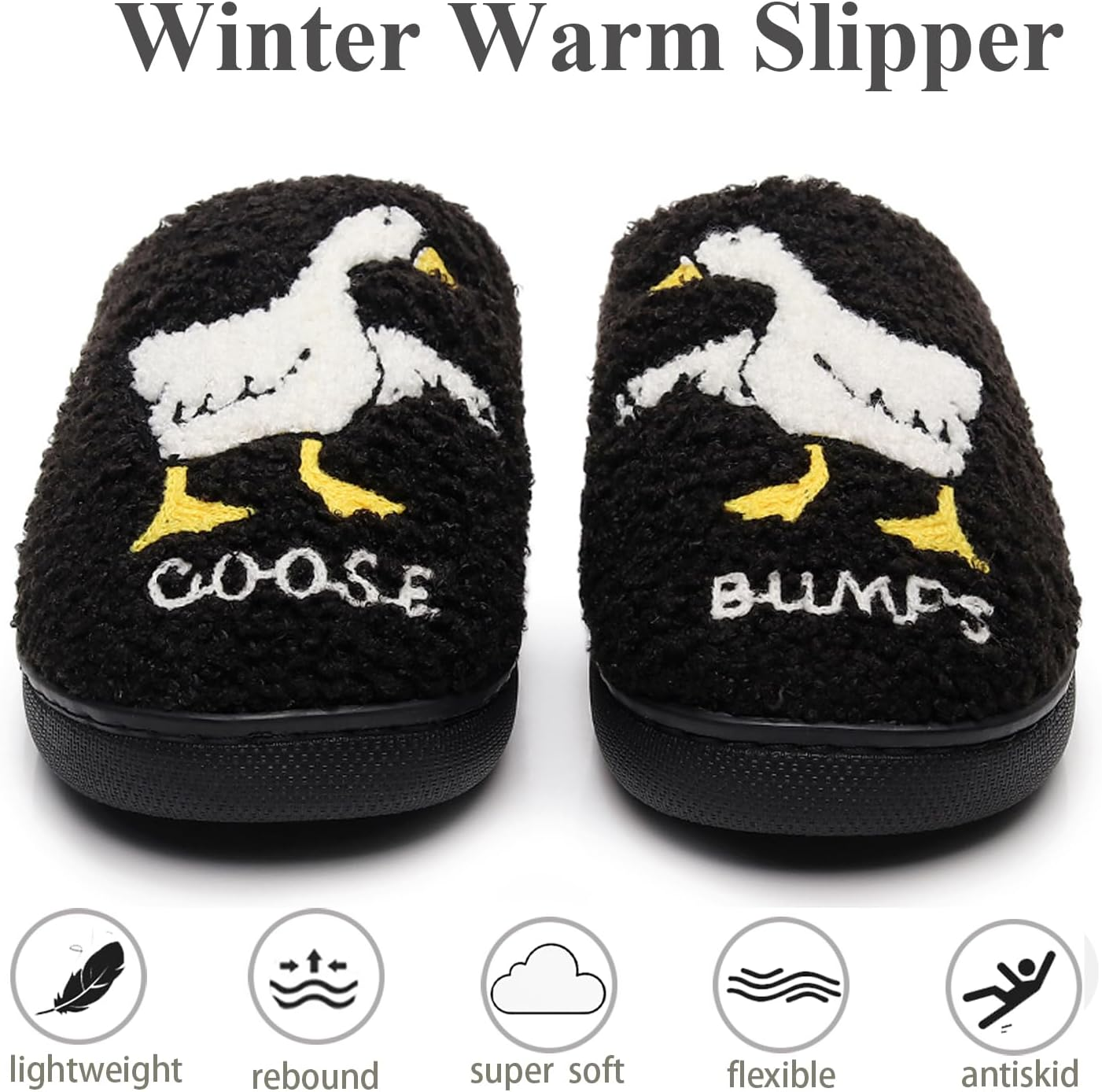 Women'S Men'S Home Slippers Love Cartoon Retro Soft Plush Lightweight Slippers Slip-On Cozy Indoor Outdoor Couple Slippers Slip on Anti-Skid Sole image number 5