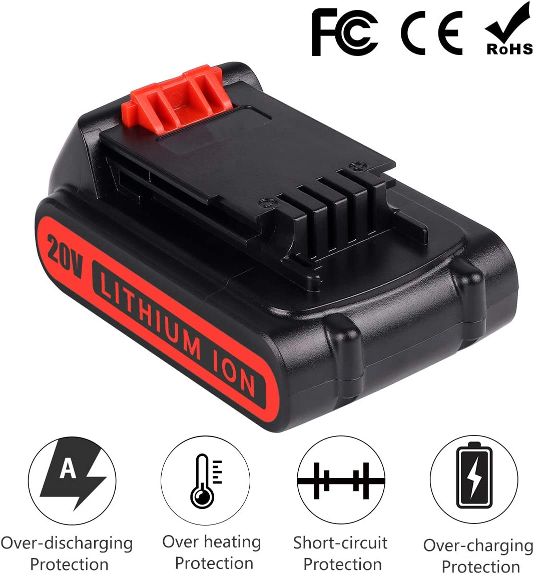 Geelink BL2018-XE 20V 3.0Ah Battery Replacement for Black and Decker 18V Lithium-Ion Battery 1518-XJ LBXR20 LBXR2020 LB20 BL2018 LST201 LBX20 LSW20 BL4018XE LB2X4020 image number 3
