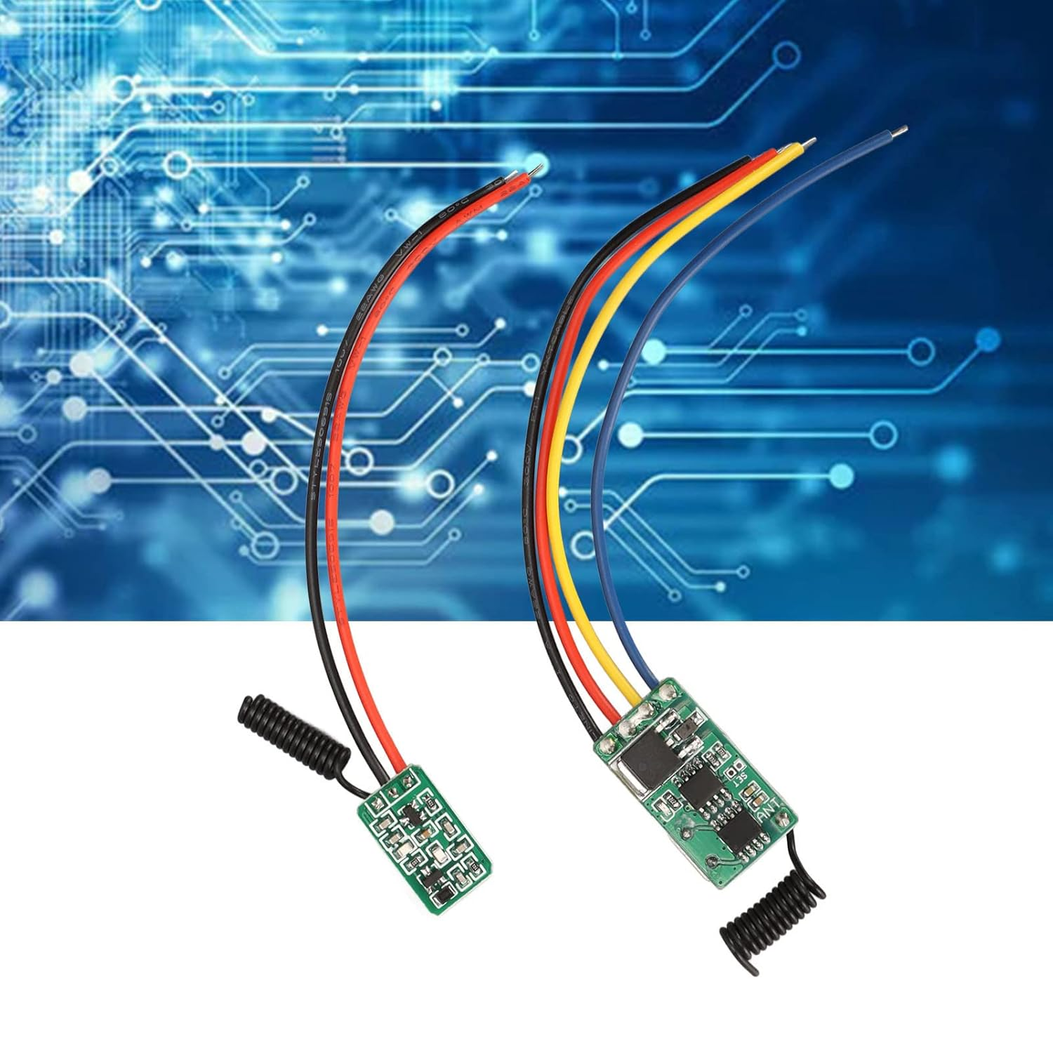 Mini Relay Remote Momentary Switch, Small RF Transmitter 433Mhz Control Switch PCB for Home with Smoke Sensor Alarm, 100M Range