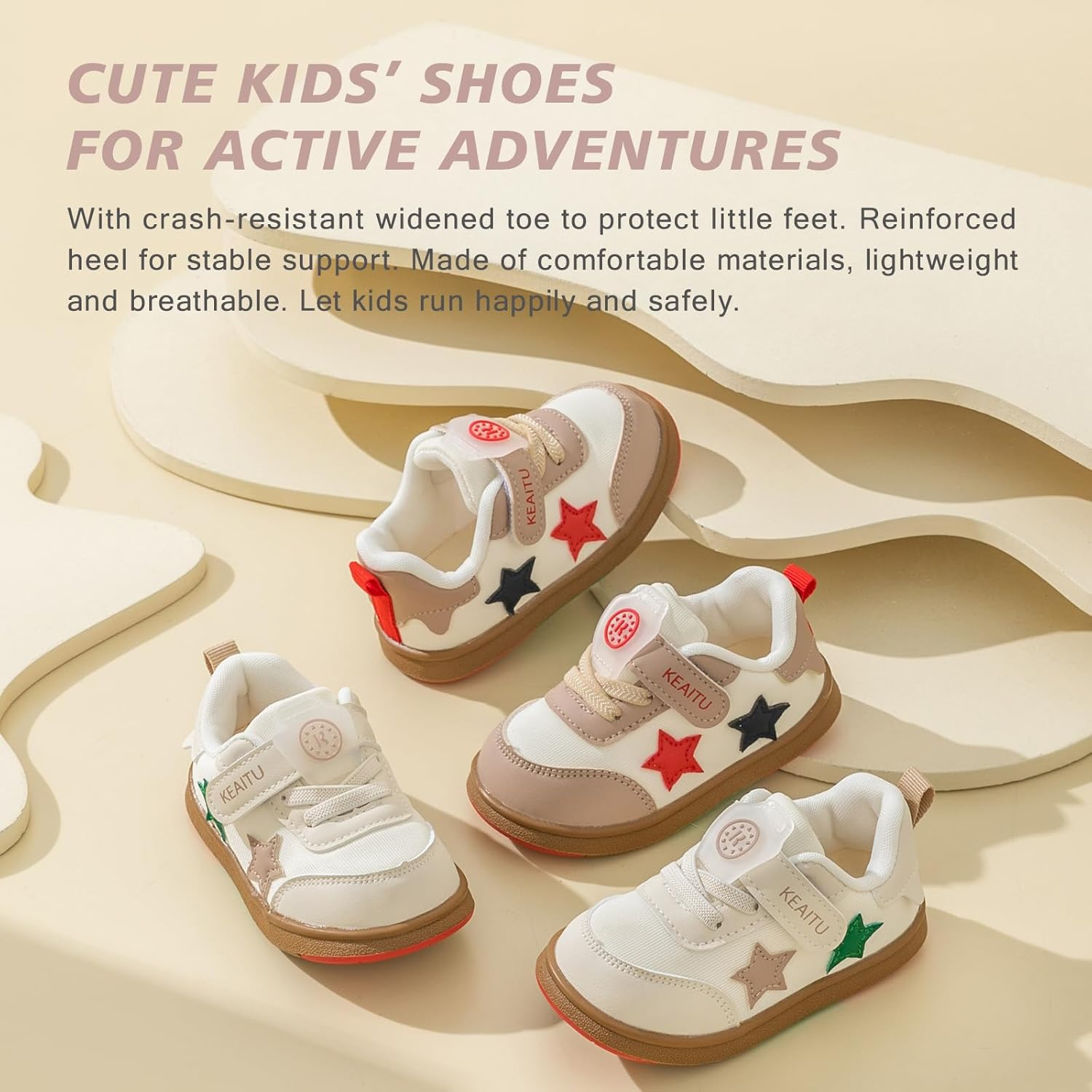 AOIREMON Toddler/Little Kids Boys Girls Dress Shoes Lightweight Breathable Infant Sneakers Baby Crib First Walker Shoes with Non-Slip Rubber Sole image number 6