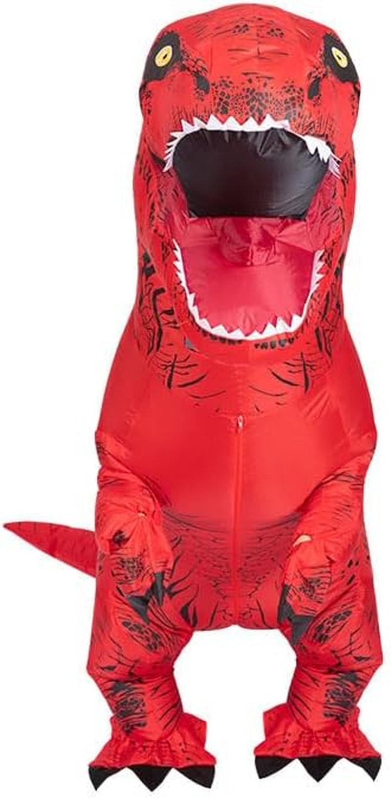 Adults T-Rex Inflatable Costume, Fancy Dinosaur Suit Blow up Jumpsuit Halloween Cosplay Costume and Themed Party