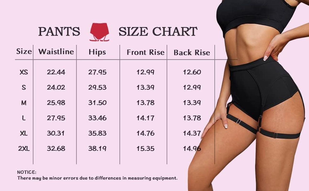 Fisoew Women'S Booty Shorts with Garters High Waisted Biker Hot Pants Gym Cheeky Garter Running Shorts image number 2