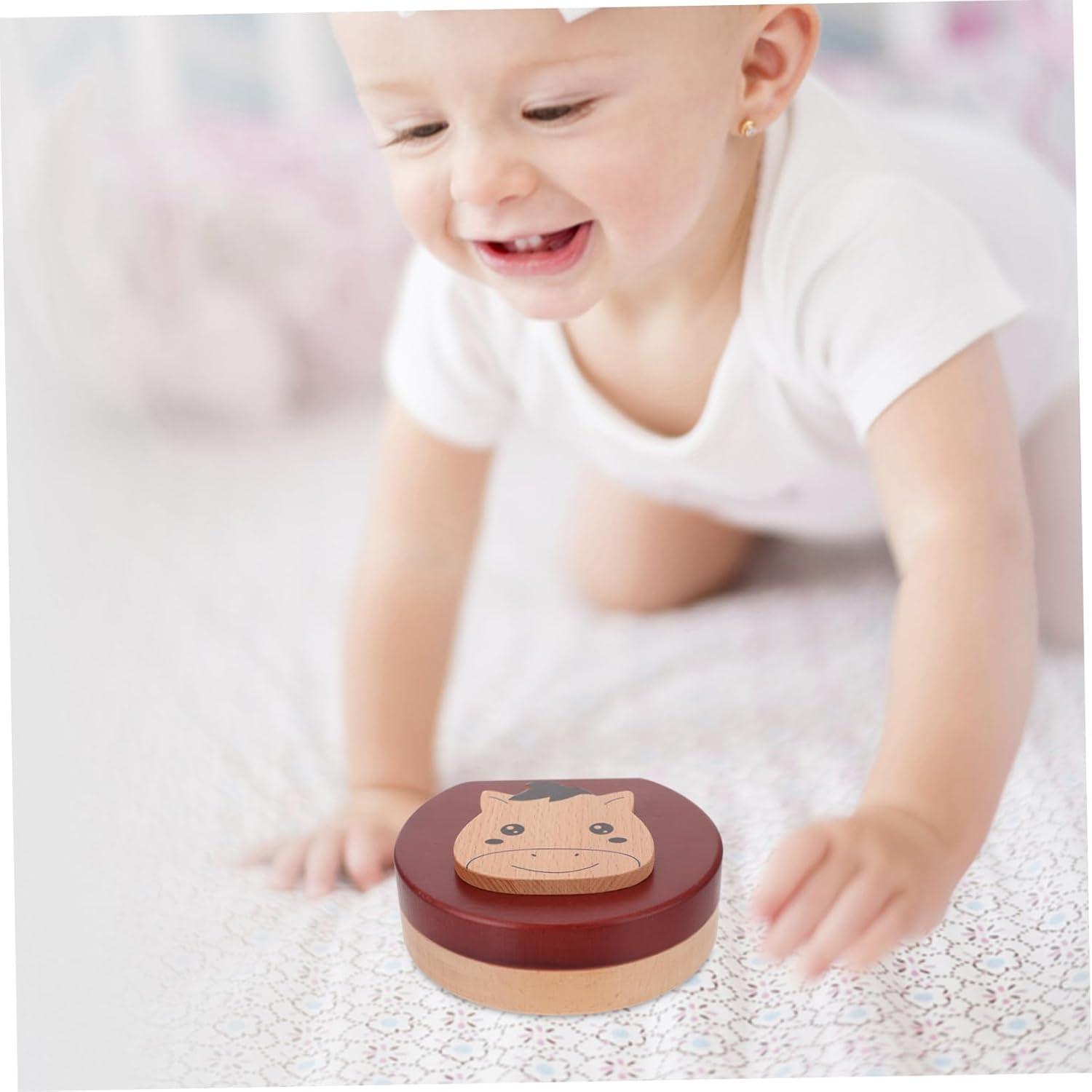 Tooth Keepsake Box Wooden Tooth Fairy Organizer with Tweezers Fetal Hair Bottle Profile for Boys Girls for Showers and Birthdays image number 1