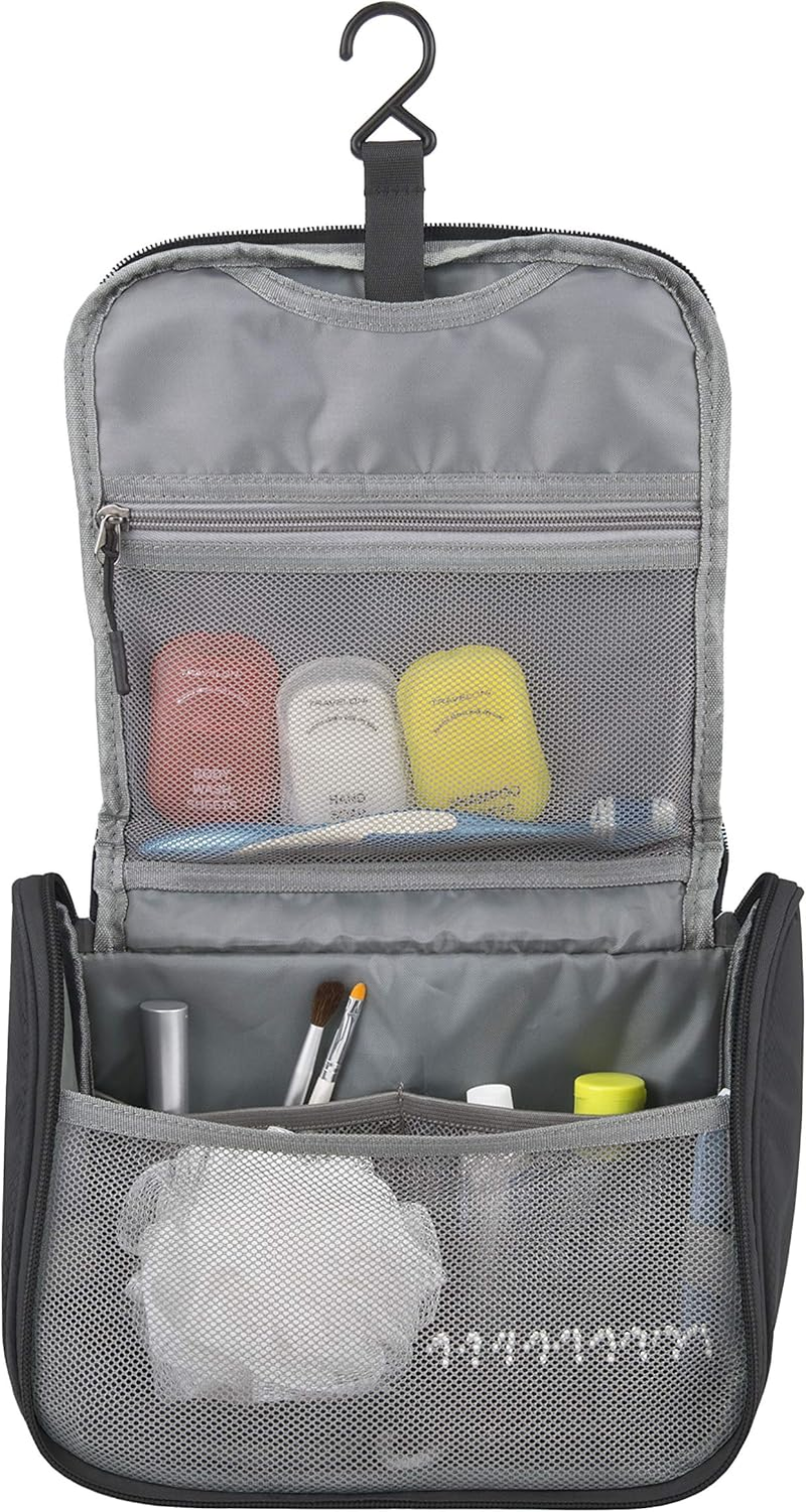 Travelon World Travel Essentials Hanging Toiletry Case, Black, One Size, World Travel Essentials Hanging Toiletry Case image number 2