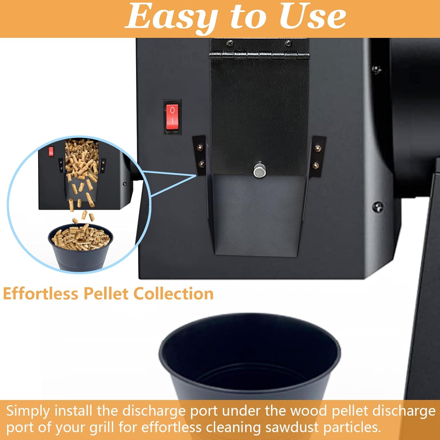 Pellet Helper Chute for Traeger Pellets Grill, Magnetic Pellet Helper Chute for Pellet Smoker, Accessories for Traeger Smoker Grill Ironwood 885, Pro Series 34, Pro Series 22, Pro D2 575, Pro 780