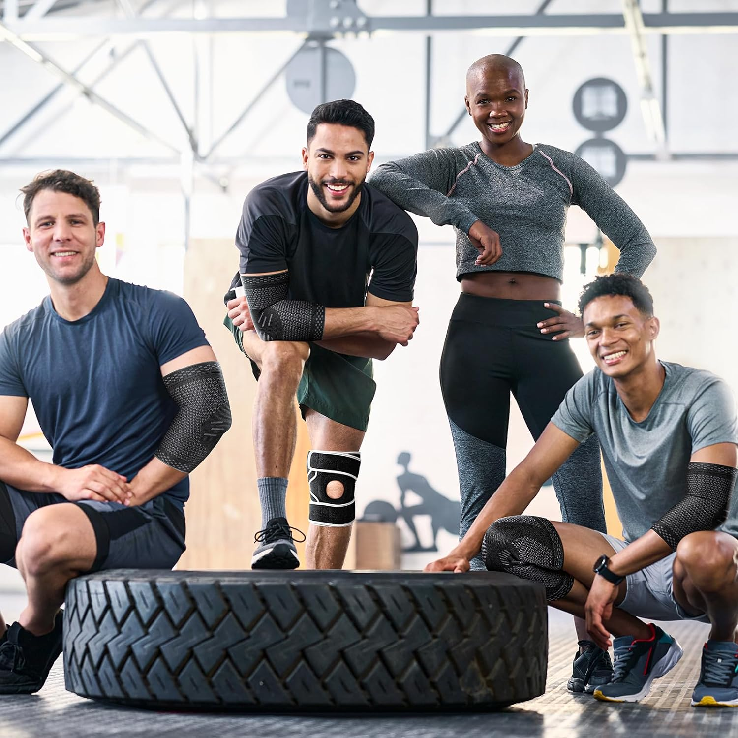 POWERLIX Elbow Brace Compression Support (Pair) - Elbow Sleeve for Tendonitis, Tennis Elbow Brace and Golfers Elbow Treatment, Arthritis, Workouts, Weightlifting - Reduce Elbow Pain image number 5