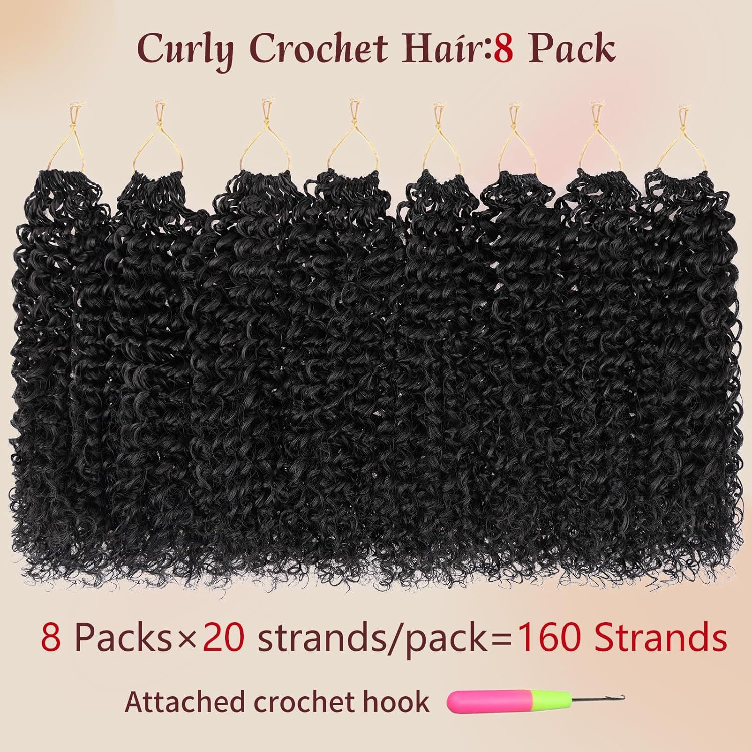 Beverlee Crochet Hair 12 Inch Curly Hair 8 Bundles Crochet Hair Micro Twist Yanky Twist Wavy Synthetic Hair Pre Rolled for Women