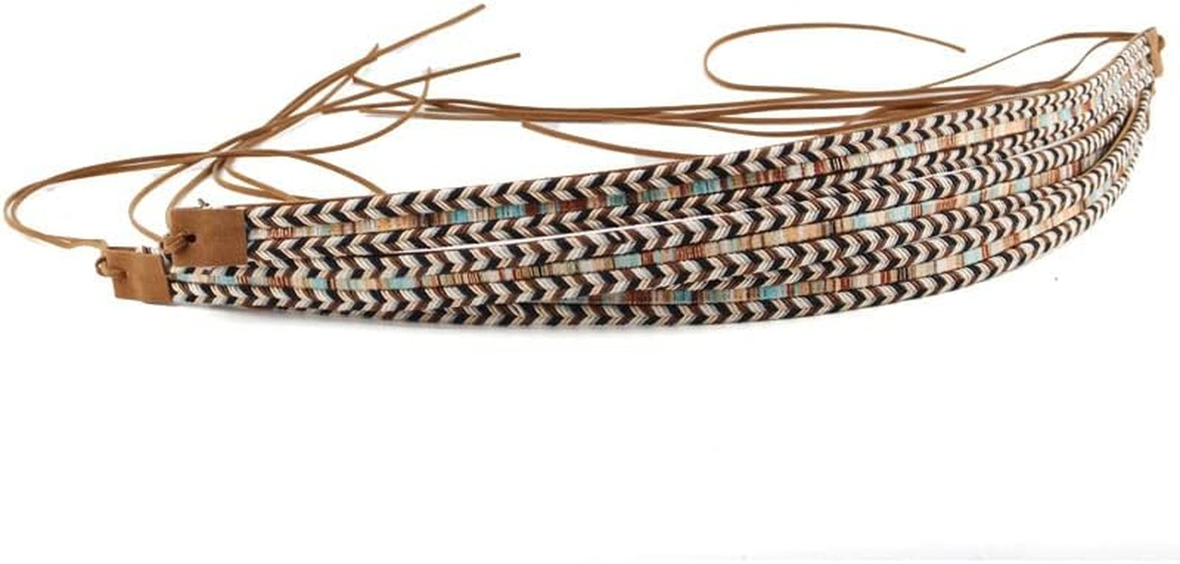 GRNUS Hat Bands for Women Fedora Hat Men Cowboy Cowgirl Hats Handmade Men Belt Accessories Rope Belt - Braid + Gemstone image number 4