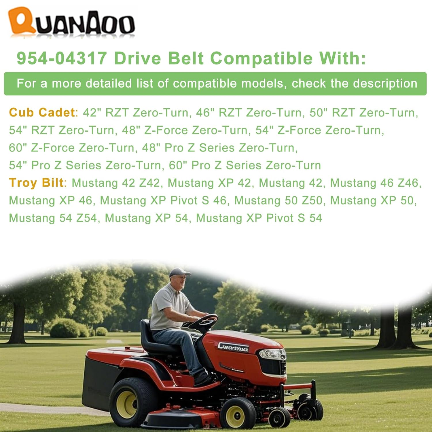 754-04317 Drive Belt 1/2" X 67" for Troy-Bilt MTD Cub Cadet Replace 954-04317A 754-04317 754-04317A 954-0431 954-0498 image number 3