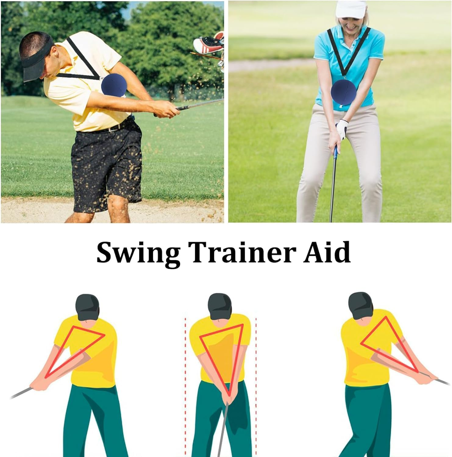 Smart Ball Golf Swing Training Aid Posture Correction Inflatable Tour Striker, 1Pc Golf Training Aid Golf Smart Ball Swing Training Aid,Golf Smart Ball Swing Training Aid Inflatable for Training,Blue image number 3