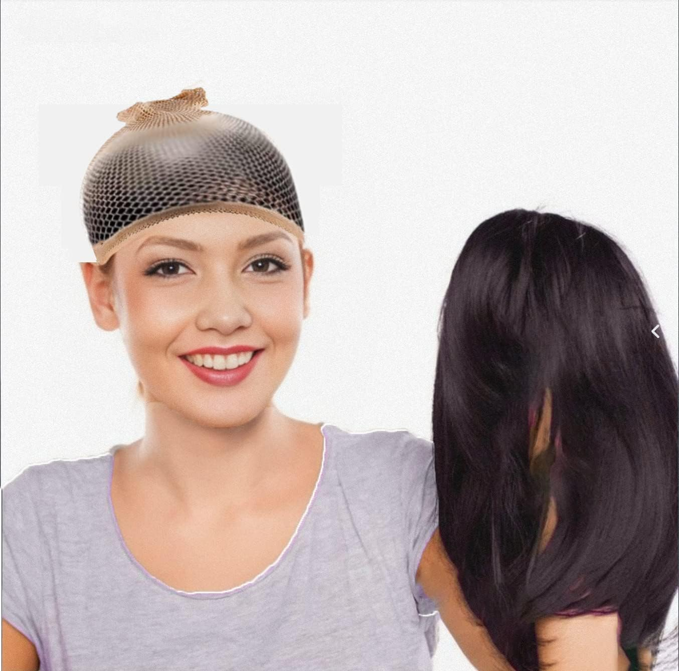 3 Packs Makeup Latex Bald Caps with 4 Nylon Wig Caps for Adult Head Wig Cap Costume Party Adult Costume Accessory image number 5