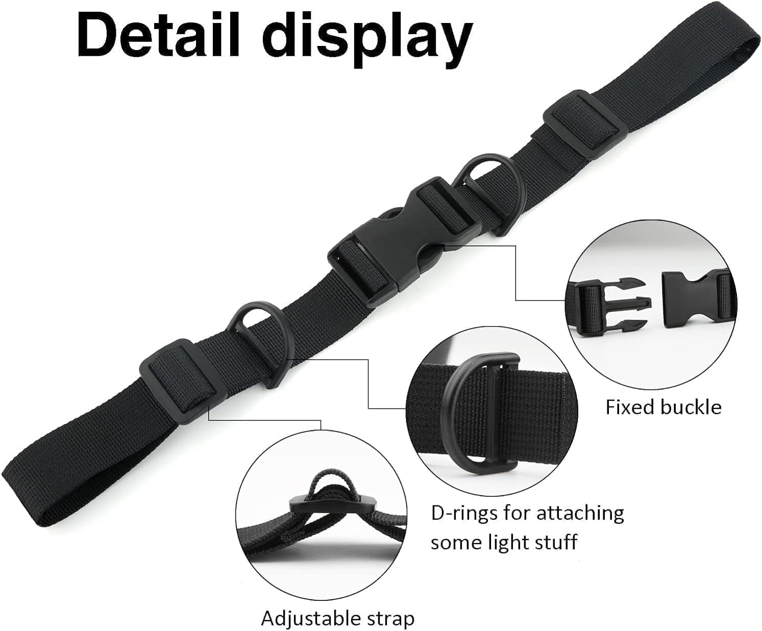 Adjustable Backpack Sternum Strap, 5Pcs Heavy Duty Backpack Chest Straps,Quick Release Sternum Straps with Slide D-Ring,Non-Slip Quick Release Backpack Sternum Strap for Hiking and Jogging image number 6