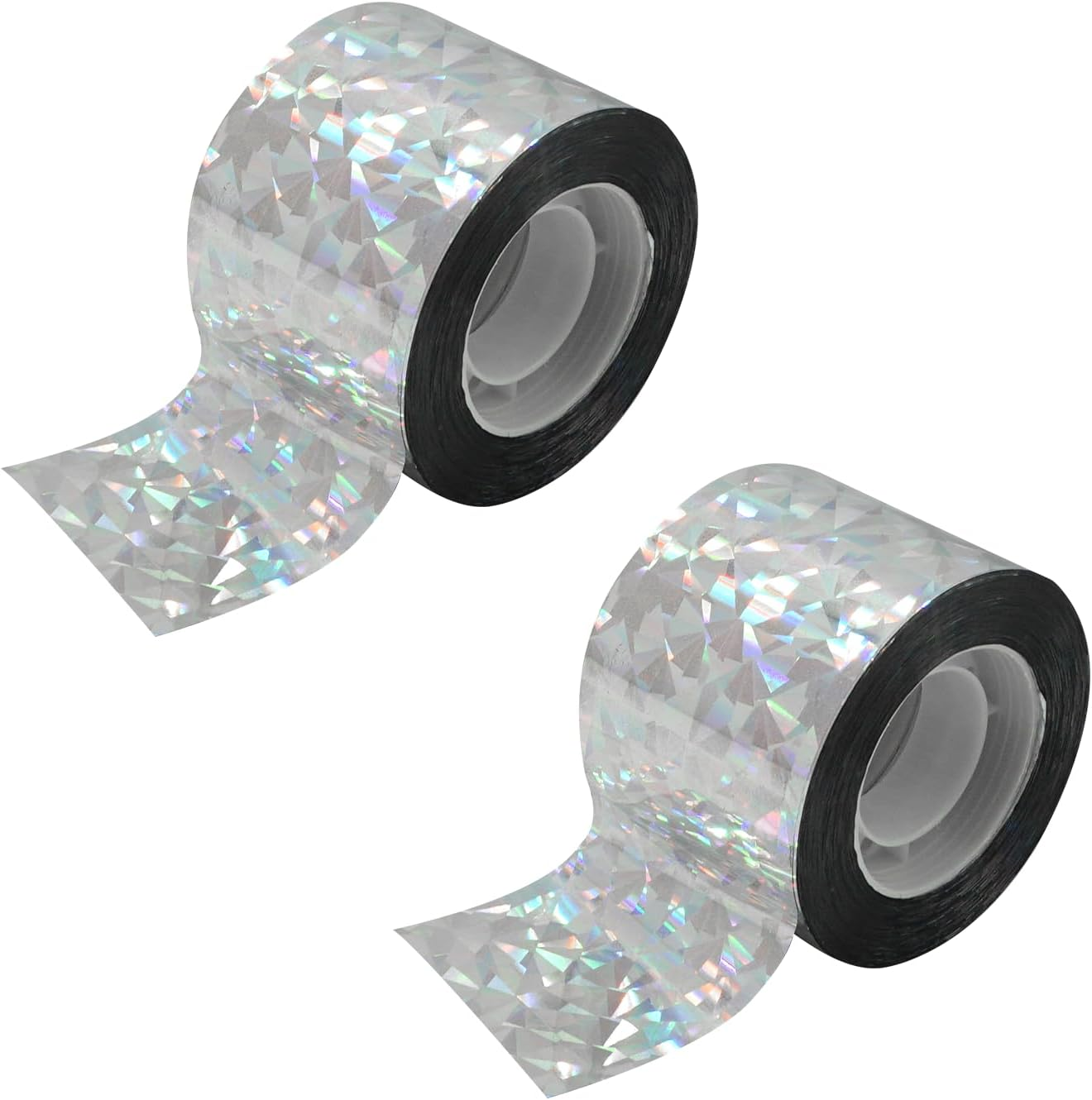 2 Pcs Bird Reflective Tape, Bird Scare Repellent Deterrent Dual Sided Widening Tape, 4.8CM & 160M, for Garden Orchard Balcony Roof Farm Patio Tree Crop Protection Decoration image number 4