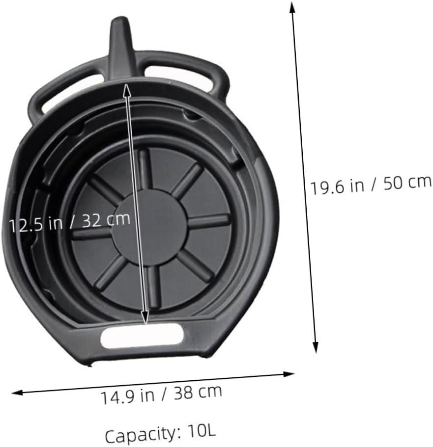 MUCKLILY Sturdy Pe Material Oil Pan 10L Waste Oil Container for Car Engine Repair image number 6