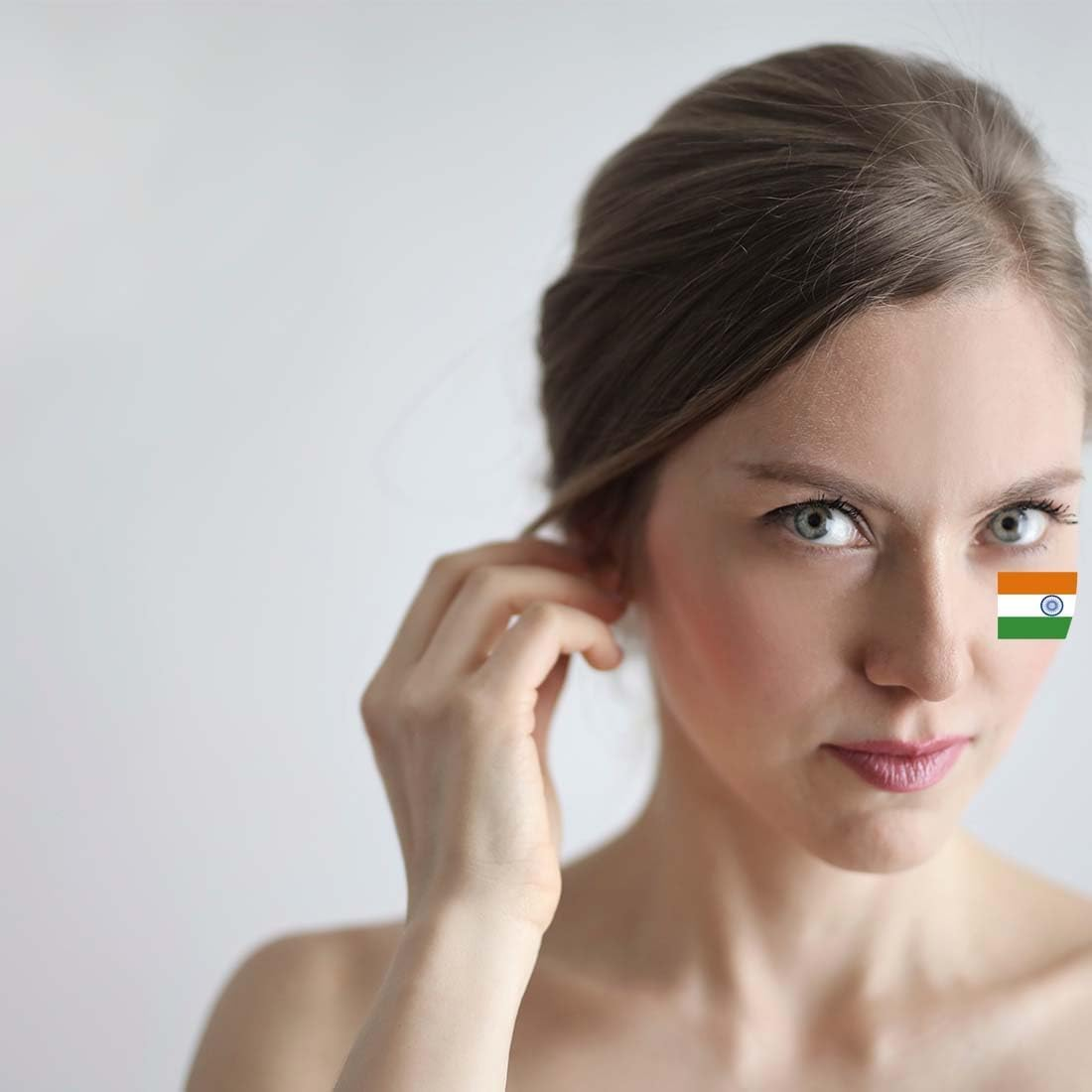 20 PCS India Flag Temporary Tattoo,Indians Banner Rectangle Heart Tattoos Decoration Decal, Waterproof Sticker for Party Parade Sport Carnival Classroom image number 2