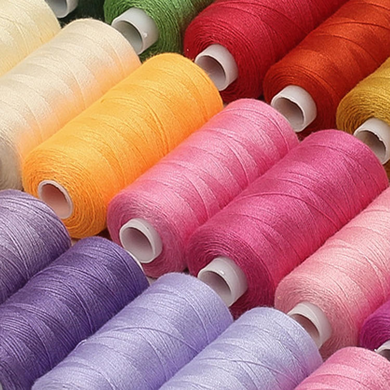 Haobase Sewing Thread Assortment Coil 10 Colors 400 Yards per Spool 40S/2 Polyester Thread Sewing Kit for Hand and Machine Sewing (Dark Color Styles)