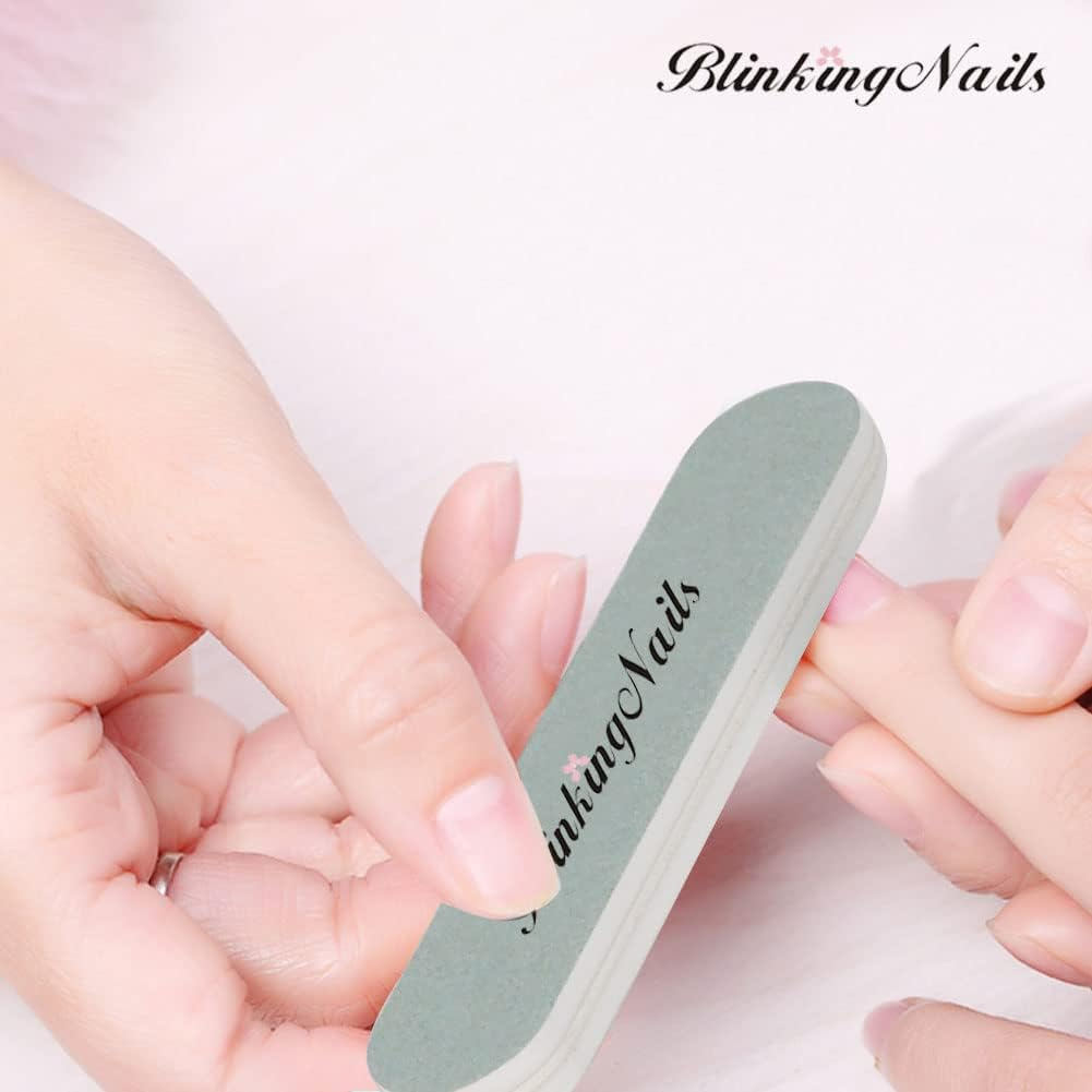 Blinkingnails Fine Nail Buffer File for Polishing,Smooth and Shiny Natural Nails,Mini Size Nail Buffer Block 300 and 6000 Grit Cushion Nail File Art Pedicure Manicure Tips Pack of 14Pcs image number 5