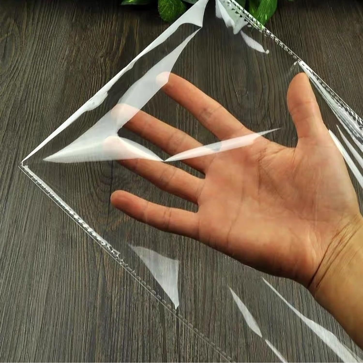 MAIHUO 100 Pack Cellophane Bags Large,With 100 Pcs Blue Pull Bows Ties and 100 Pcs 8Cm Gold Twist Ties,Cellophane Bags (18X28Cm) image number 6