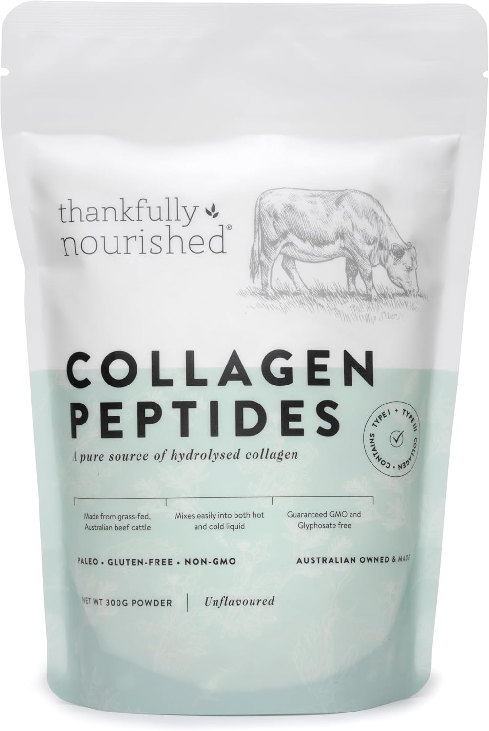 Thankfully Nourished Collagen Peptides 300G