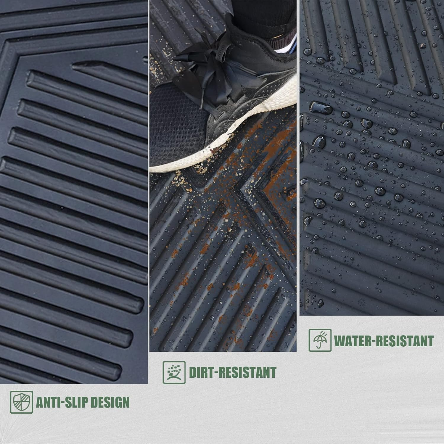 Cartclan Golf Cart Floor Mat Fit Club Car Precedent New and Improved Not Deformed Non-Slip Durable Floor Liner Mat - Black