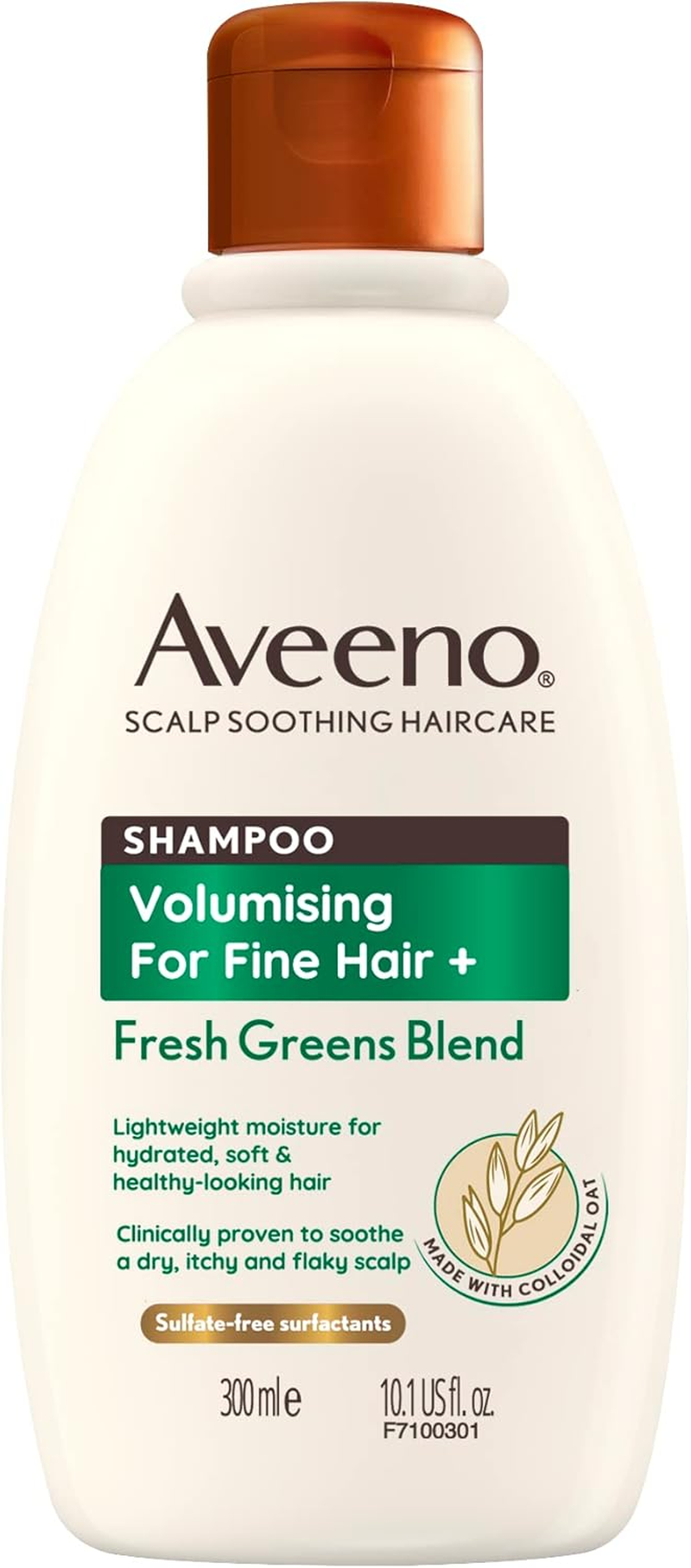 Aveeno Volumising Fresh Greens Scalp Soothing Mint, Cucumber and Rosemary Shampoo for Fine Hair 300Ml image number 2