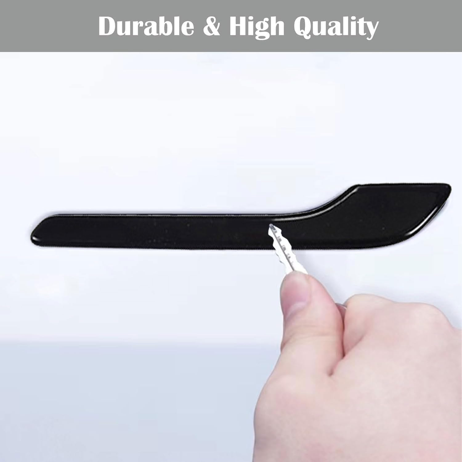 Suleto Car Handle Cover Compatible with Tesla Model 3/Y, Door Handle Cover Wrap Sticker Decoration Stylish for Model 3/Y 2017-2023 Car Door Handles Wrap Cover Car Accessories 4PCS - Glossy Black image number 3