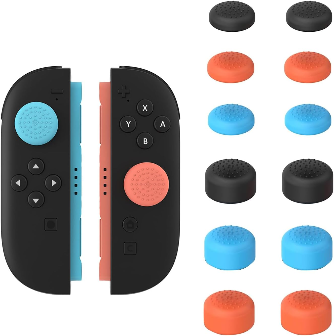 12 Pack Thumb Grips for Nintendo Switch 2 (2025) - Anti-Slip Joystick Covers, Prevent Wear & Tear, Enhance Control & Grip image number 3