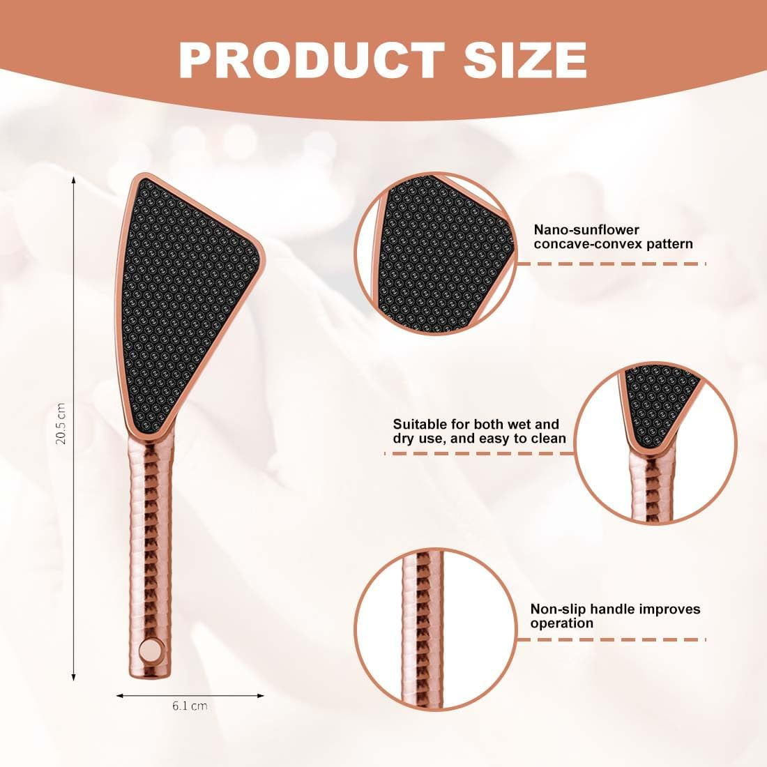 JYNVO 2-In-1 Nano Glass Callus Remover, Effective against Calluses, for Dry Feet, Velvety Soft Feet, Professional Foot Care Safe image number 2