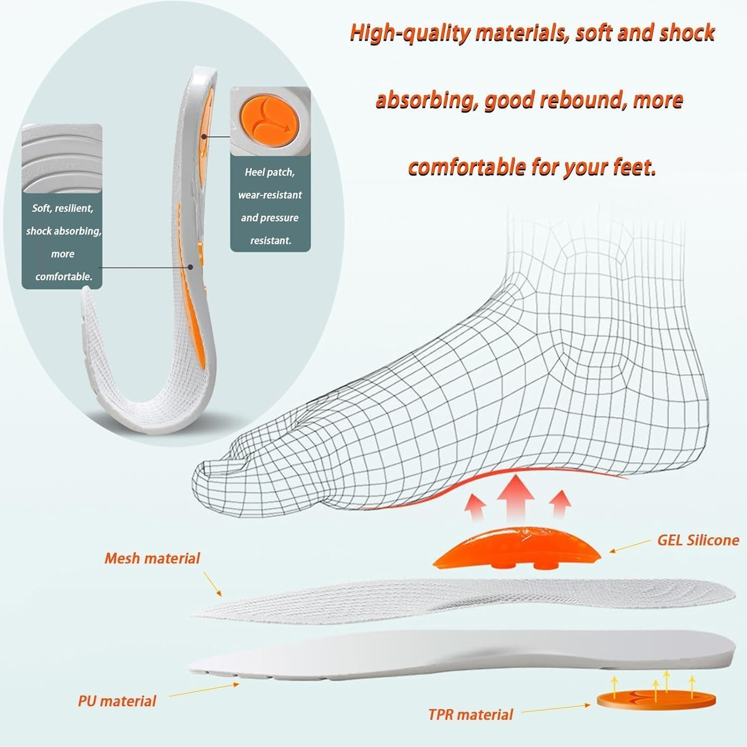 O/X Leg Orthopedic Insoles,Supination & over Pronation Corrective Shoe Inserts for O/X Type Legs,Flat Feet,Foot Alignment,Knock Knee Pain,Over Pronation (39)
