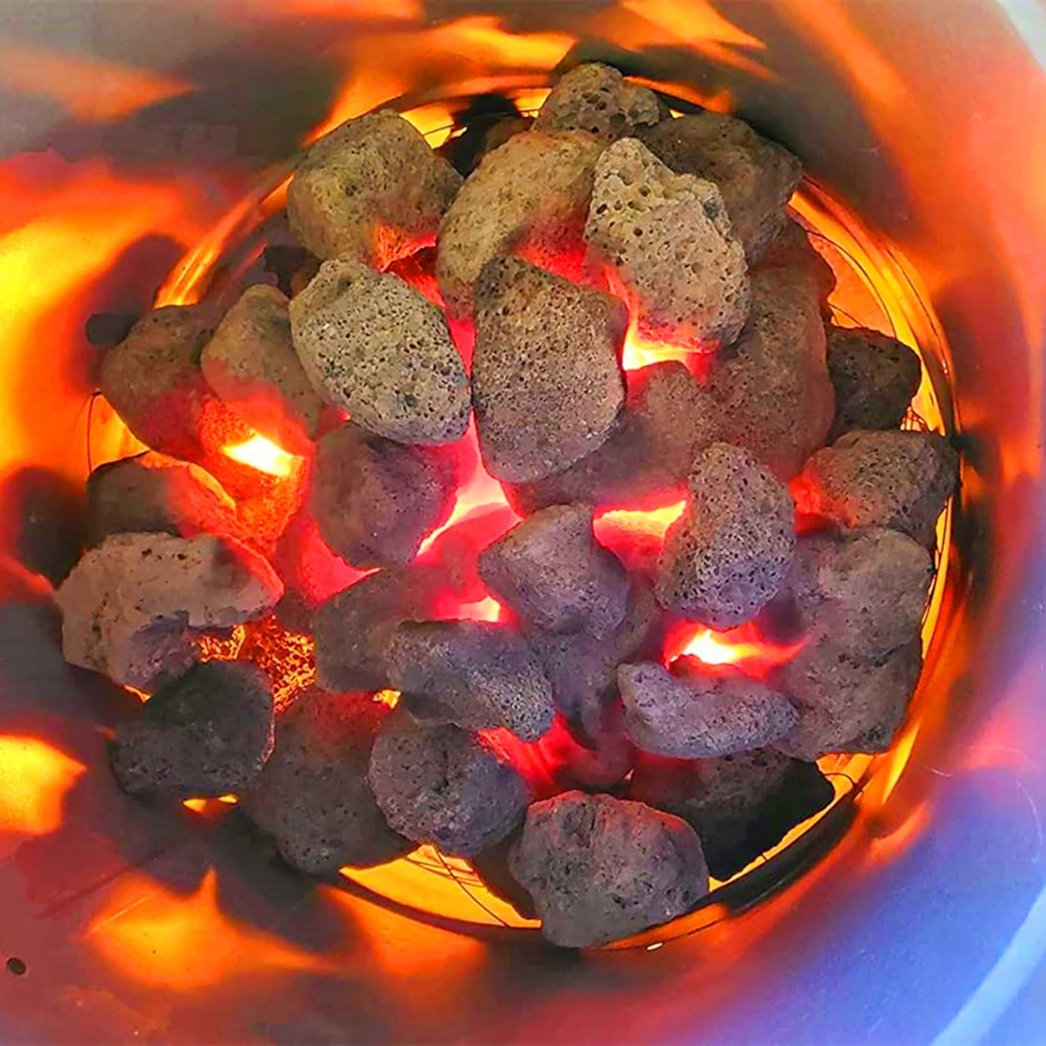 1.2-2"(3-5Cm) Black Lava Rocks for Fire Pit Rocks for Propane Fire Pit, Lava Rocks for Gas Fireplace, Gas Fireplace Rocks, Volcanic Rock Bread, Gas Fireplace Ethanol Fireplace Fire Glass, 5Lb(2.3Kg) image number 5