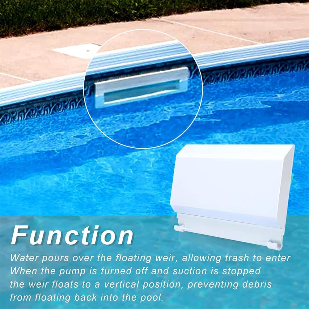 1 Pcs Skimmer Weir Flap Replacement for Admiral S-20 S-15 Automatic Pool Skimmers &ndash; Compatible with Pentair 85001500 & 25251-000-500, White Vinyl Weir Gate Flapper Door Assembly for Pool Maintenance image number 2