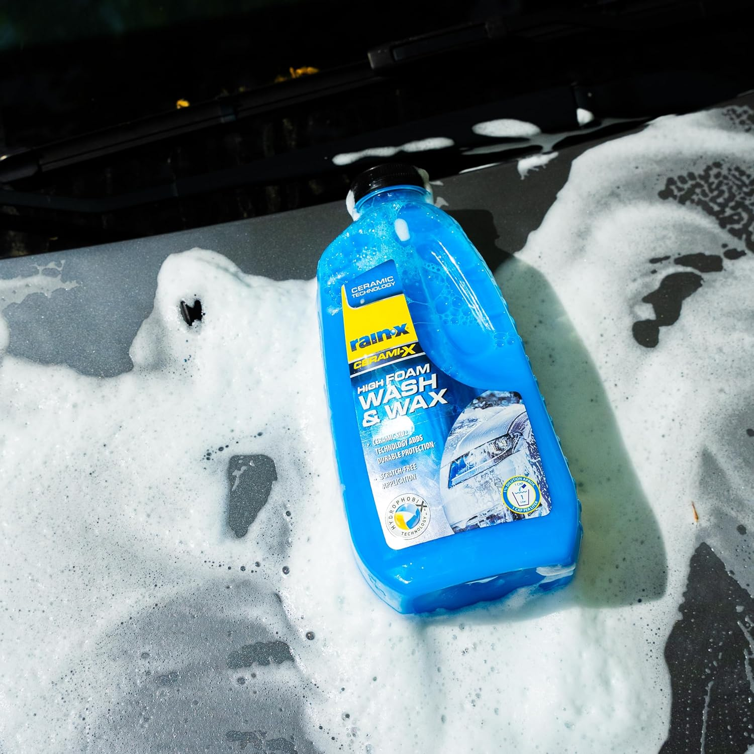 Rain-X Car Shampoo with Foam - Ceramic Protection & Shine for Vehicles - Effective Cleaning and Care - Lava Wax Ceramic - 1 L image number 3