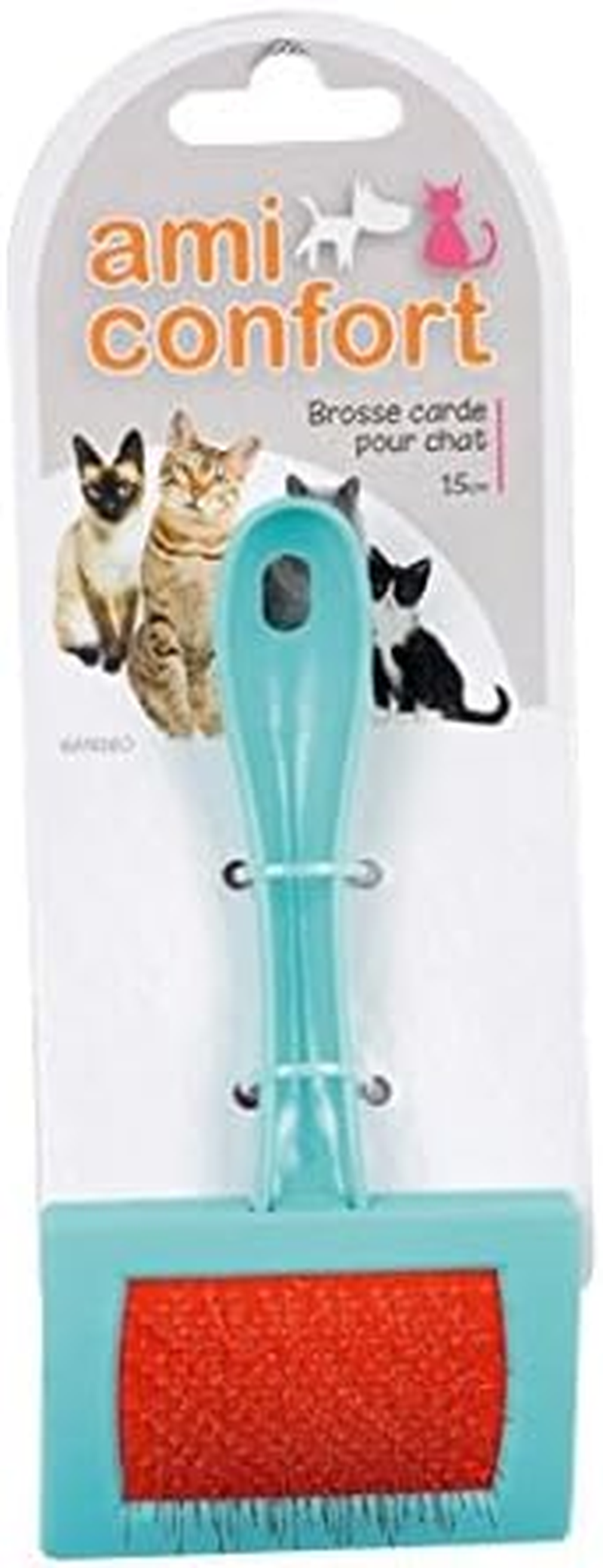 LOVE STORY AMI Confort Metal Curved Cat Brush 15Cm (Pack of 2)