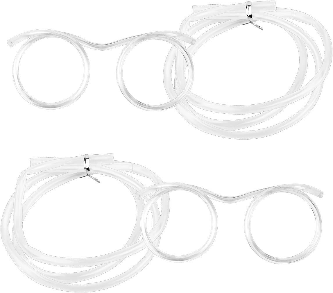 2 Pcs Silly Novelty Loop Straw Glasses, Fun Loop Eye Straws Reusable Eyeglasses Straw for Parties Birthday, DIY Fun Activities, Kids Party, Annual Meeting image number 4