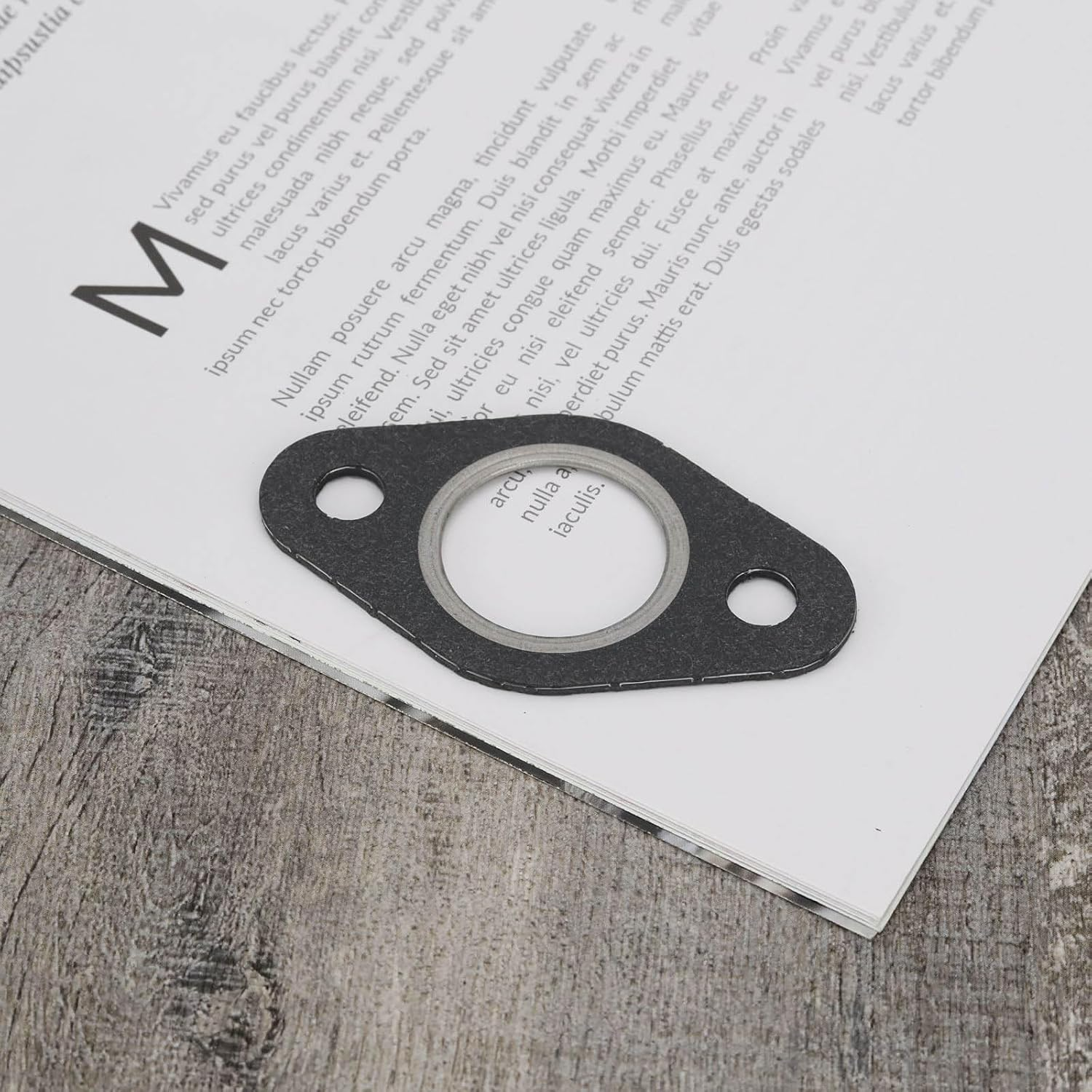 OTOTEC 10Pcs Exhaust Manifold Gasket 25Mm ID Muffler Noise Reduction Seal Gasket Compatible with 50Cc 2-Stroke Scooters Motorcycles Compatible with MBK Booster image number 3