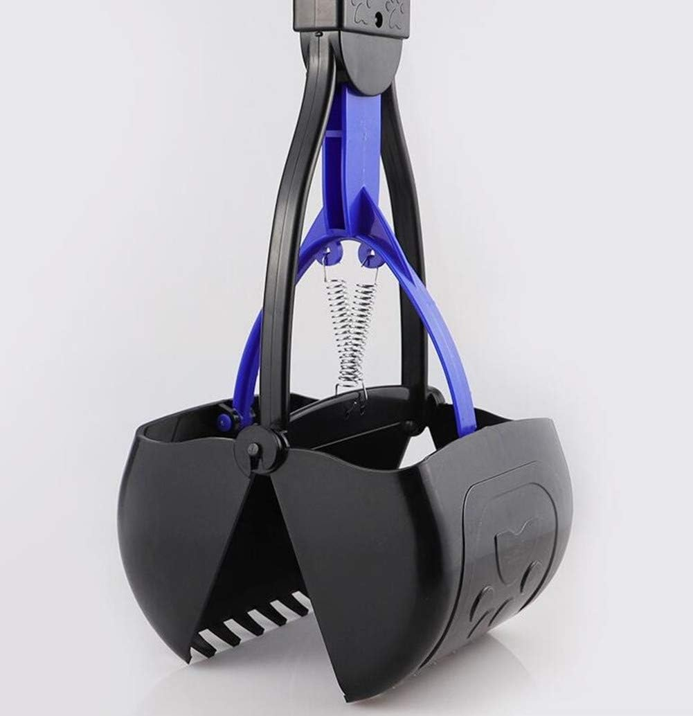 JINGUWU Dog Pooper Scooper, 28 Inch Long Handle Walking Poo Remover Grabber Picker for Clean up Medium and Large Dogs Animal Waste or Garden Garbage, No Need to Stoop