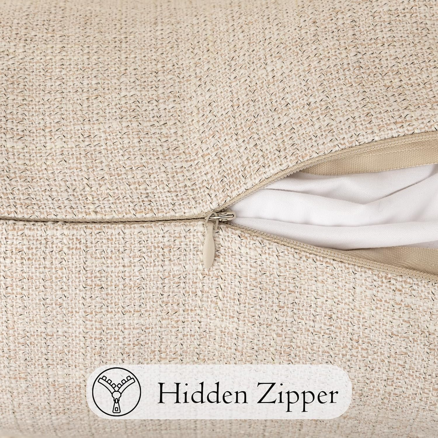 Joralion Natural Cotton Linen Throw Pillow Cover 12X24 Inch, Oatmeal Decorative Accent Pillowcase Farmhouse Cushion Case Home Decor for Couch Sofa Bed Living Room, Pack of 1 (Cover Only) image number 1