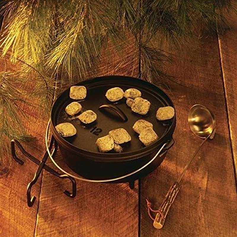 Lodge 6 Quart Pre-Seasoned Cast Iron Camp Dutch Oven with Lid - Dual Handles - Use in the Oven, on the Stove, on the Grill or over the Campfire - Black image number 2