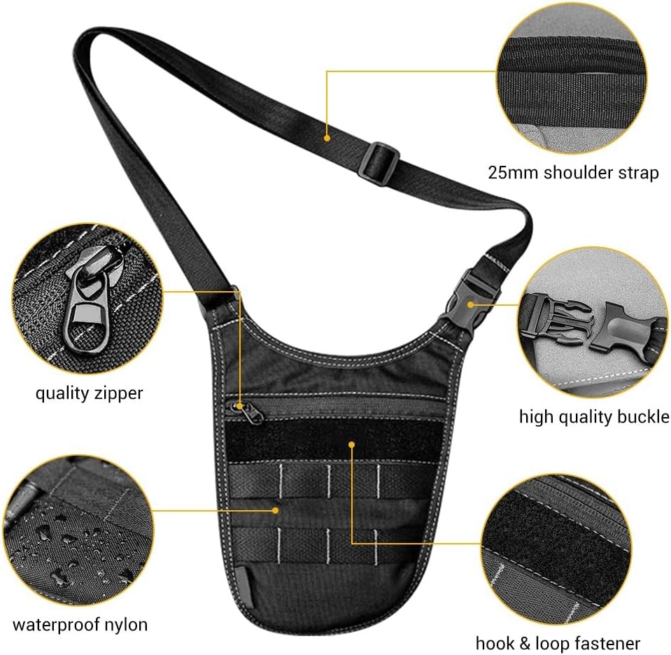 Tactical Shoulder Bag - Underarm Anti-Theft Waist Bag with Molle System for Outdoor Travel image number 6